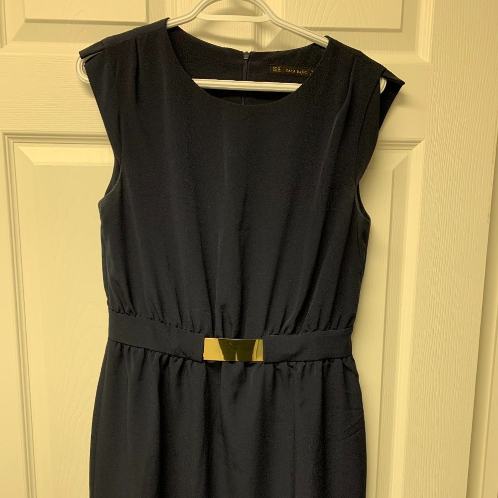 Zara Navy with Gold Buckle
